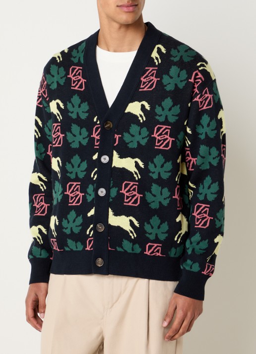 Drôle de Monsieur Fijngebreid vest met ingebreid patroon
