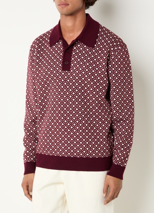 Drôle de Monsieur Fijngebreide trui in wolblend met lurex en polokraag