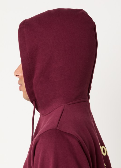 Drôle de Monsieur Hoodie met borduring  - detail 5 donkerrood