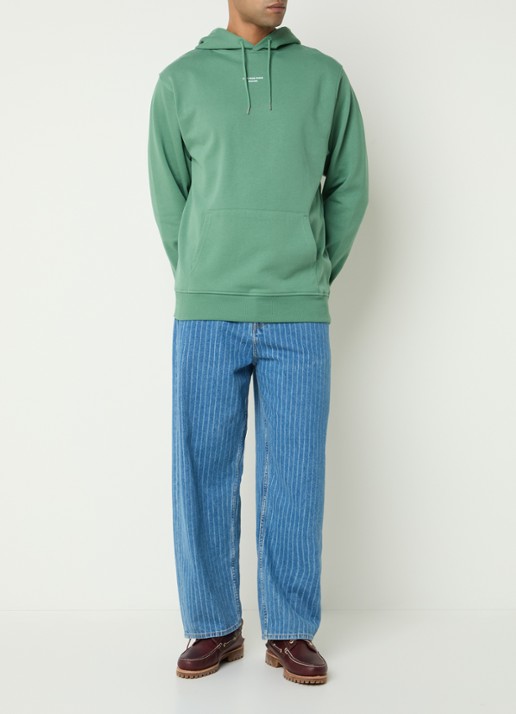 Drôle de Monsieur Hoodie met print - voorkant 5 groen