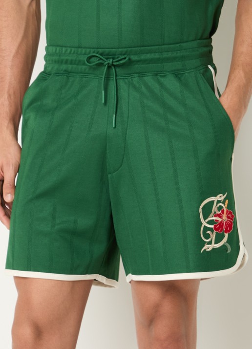 Drôle de Monsieur Loose fit korte broek met borduring