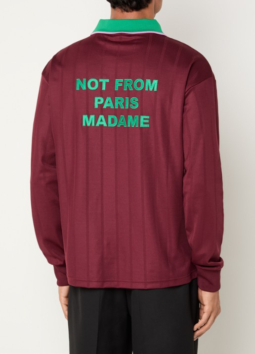 Drôle de Monsieur Regular fit polo met front- en backprint