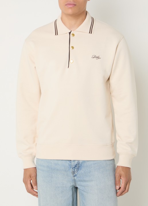 Drôle de Monsieur Regular fit polo met logoborduring