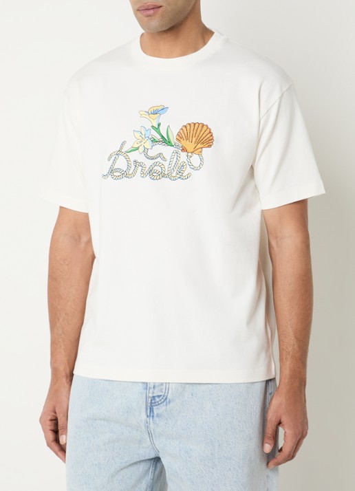 Drôle de Monsieur Shell T-shirt met logoprint
