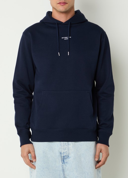 Drôle de Monsieur Slogan Classique hoodie met logo
