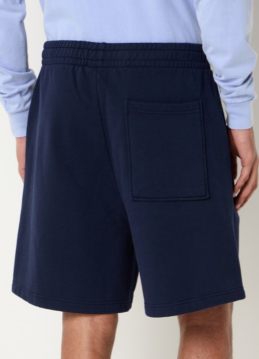 Drôle de Monsieur Slogan wide fit korte joggingbroek met steekzakken - achterkant 3 donkerblauw