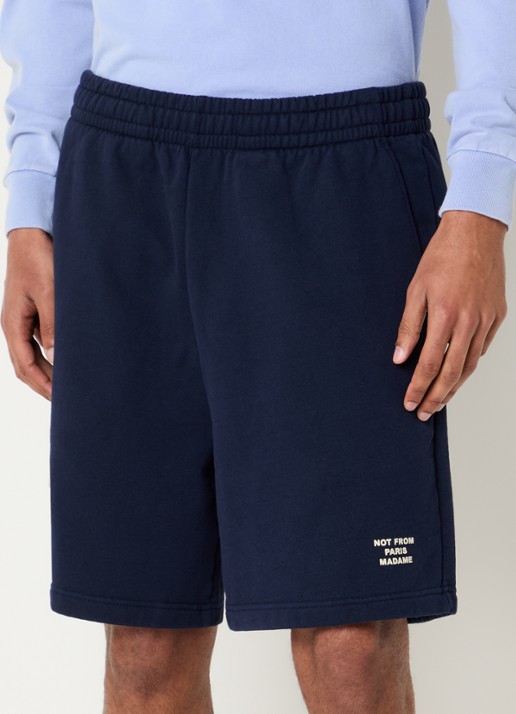 Drôle de Monsieur Slogan wide fit korte joggingbroek met steekzakken