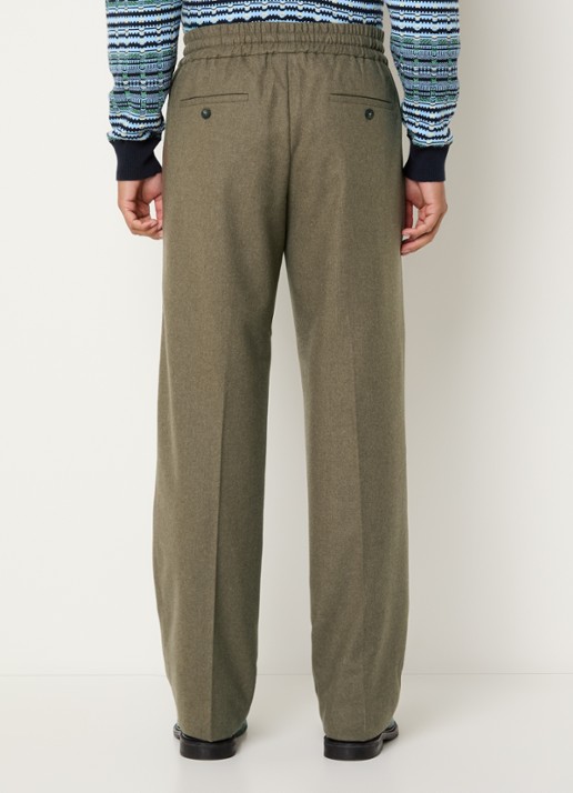 Drôle de Monsieur Straight fit pantalon met steekzakken - achterkant 5 lichtbruin