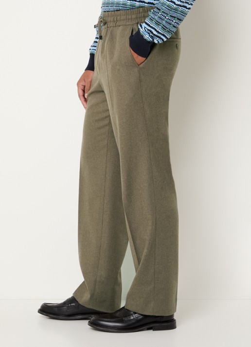 Drôle de Monsieur Straight fit pantalon met steekzakken - detail 4 lichtbruin