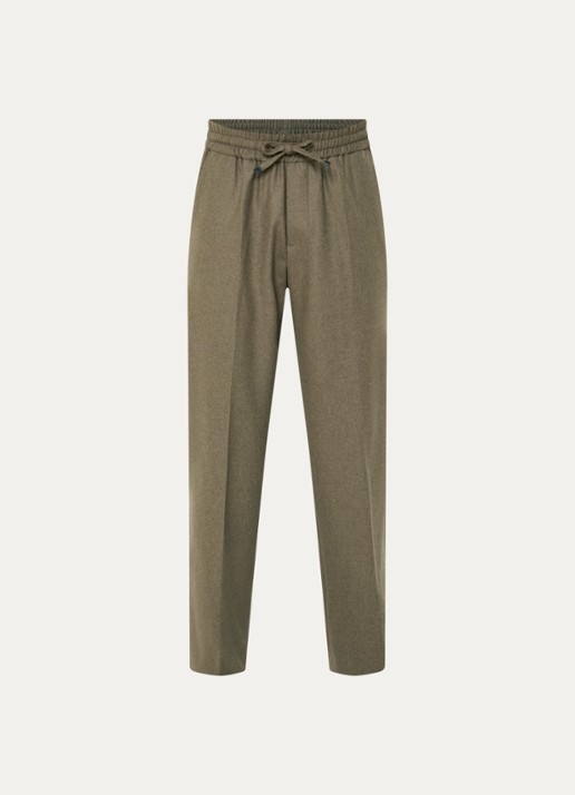 Drôle de Monsieur Straight fit pantalon met steekzakken - voorkant lichtbruin