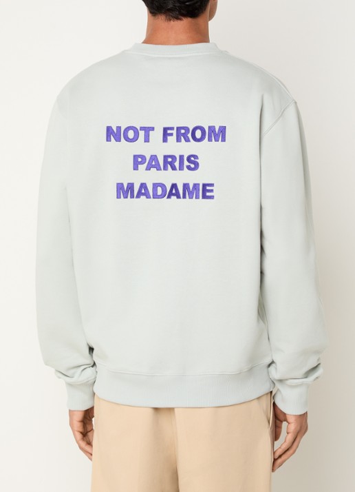 Drôle de Monsieur Sweater met front- en backprint