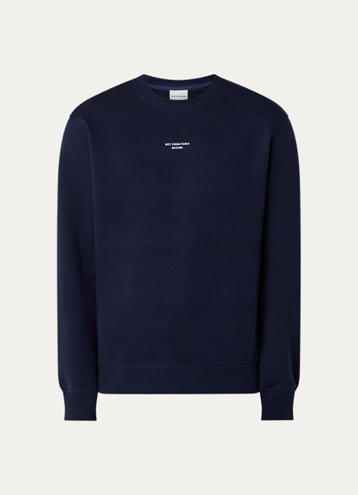 Drôle de Monsieur Sweater met logo - voorkant 2 donkerblauw