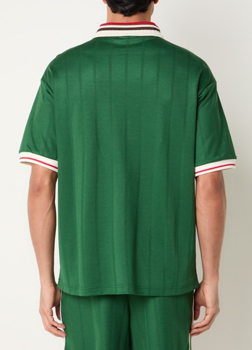 Drôle de Monsieur T-shirt met borduring - achterkant 4 groen