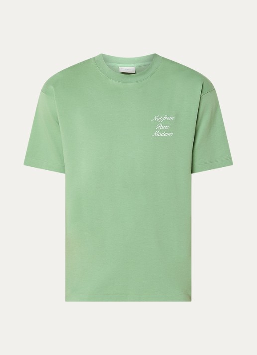 Drôle de Monsieur T-shirt met logo- en backprint