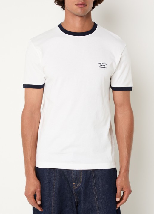 Drôle de Monsieur T-shirt met logoprint