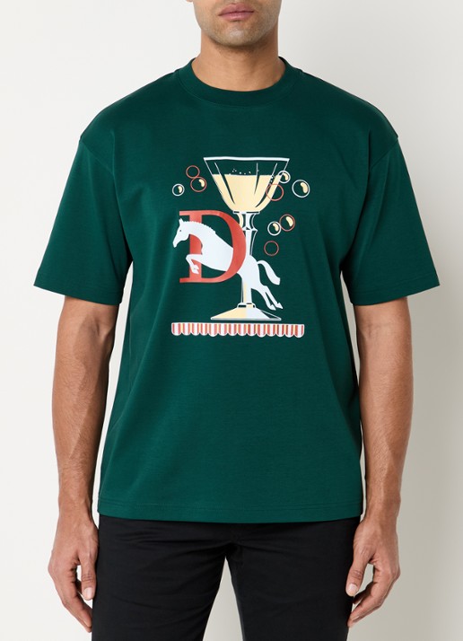 Drôle de Monsieur T-shirt met print - detail 4 groen