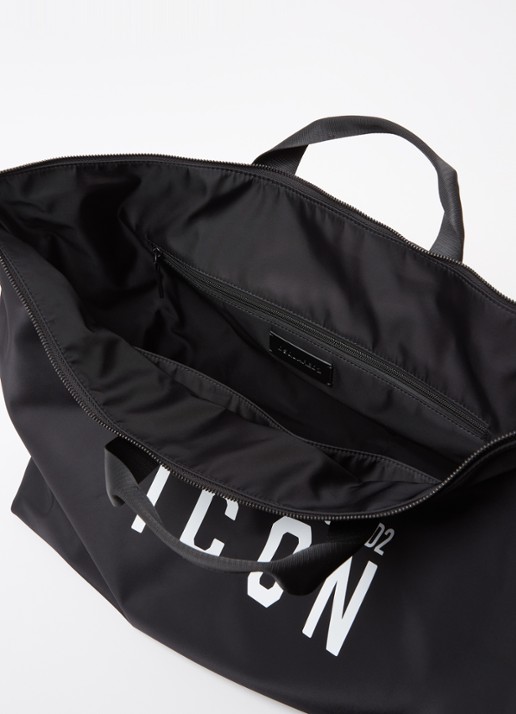 Dsquared2 Be Icon shopper met afneembare schouderriem - detail 3 zwart