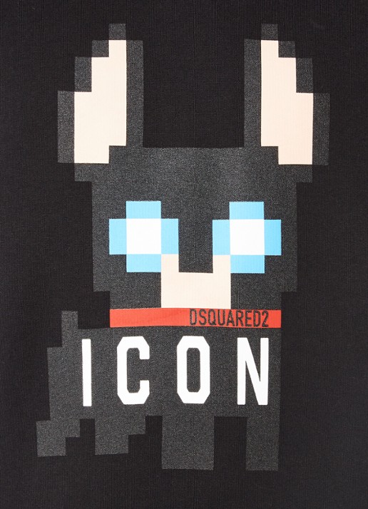 Dsquared2 Ciro Pixel Icon hoodie met logoprint - detail 5 zwart