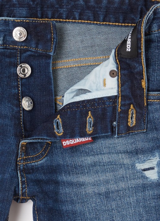 Dsquared2 Cool Guy slim fit jeans met stretch - detail 3 indigo