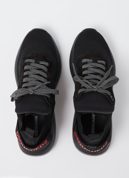 Dsquared2 Fly sneaker met mesh details  - detail 5 zwart