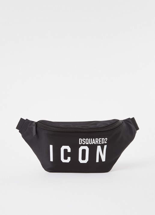 Dsquared2 Icon heuptas met logo  - voorkant 5 zwart