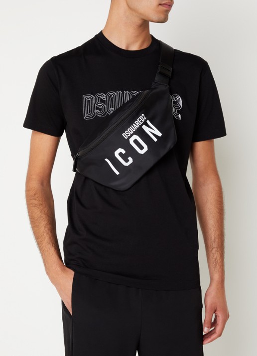 Dsquared2 Icon heuptas met logo  - voorkant 6 zwart