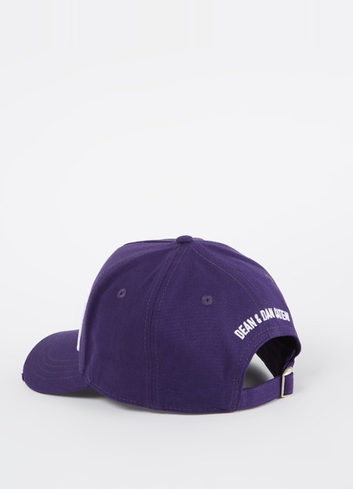Dsquared2 Icon pet met logoborduring - detail 3 paars