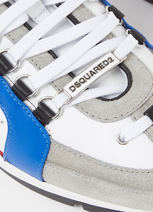 Dsquared2 Legendary sneaker van kalfsleer met kalfssuède details - detail 4 wit