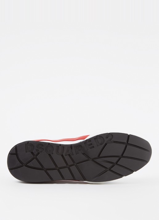 Dsquared2 Legendary sneaker van kalfsleer met kalfssuède details - detail 5 wit