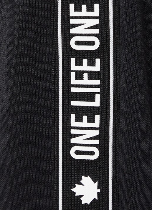 Dsquared2 Olop tapered fit joggingbroek met logotape  - detail 3 zwart