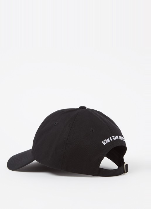 Dsquared2 Pet met logo borduring - detail 3 zwart