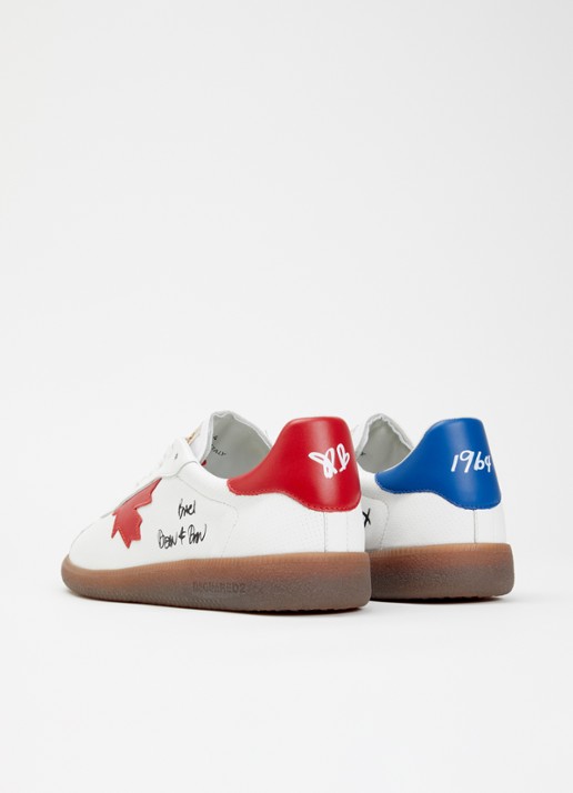 Dsquared2 Rebels sneaker van leer - achterkant 6 wit