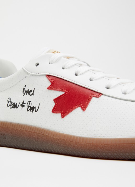 Dsquared2 Rebels sneaker van leer - detail 4 wit