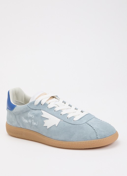 Dsquared2 Rebels sneaker van suède met kalfsleren details