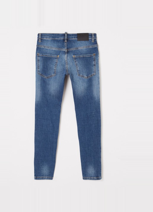 Dsquared2 Skater skinny jeans met stretch - voorkant 3 indigo