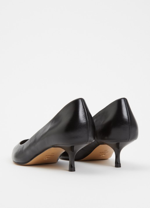 Dune London Amira pump met slangenprint - achterkant 5 zwart