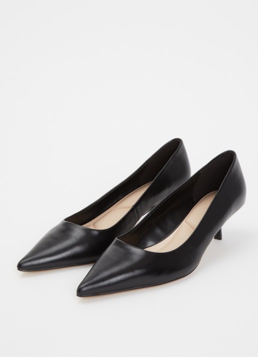 Dune London Amira pump met slangenprint - detail 2 zwart