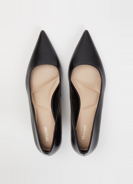 Dune London Amira pump met slangenprint - detail 3 zwart