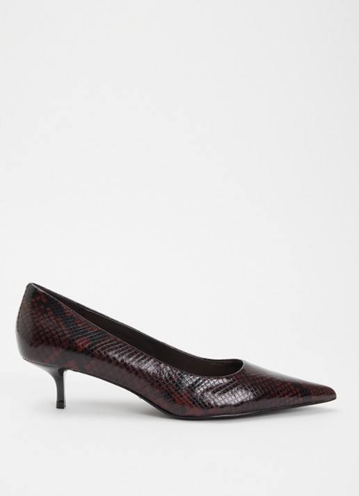 Dune London Amira pump met slangenprint