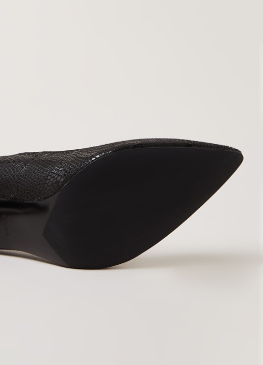 Dune London Anna pump met slangenstructuur - detail 5 zwart