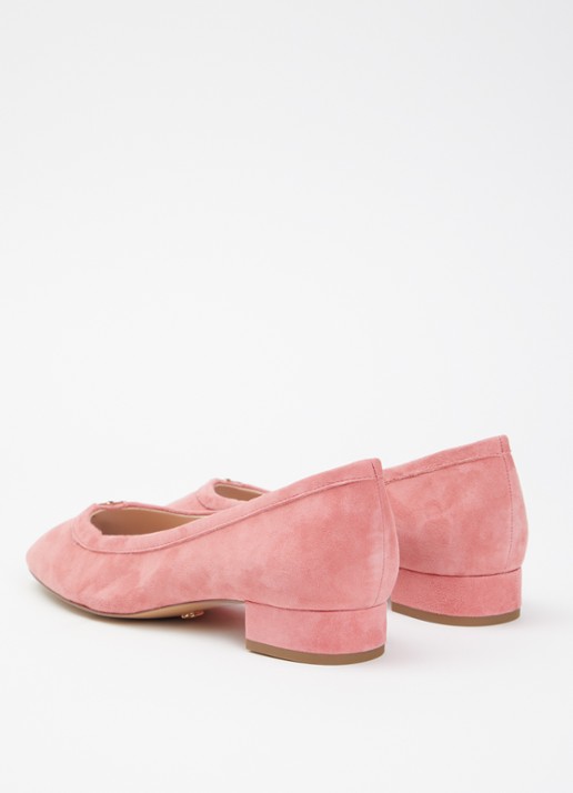Dune London Approve ballerina met logo  - achterkant 5 roze