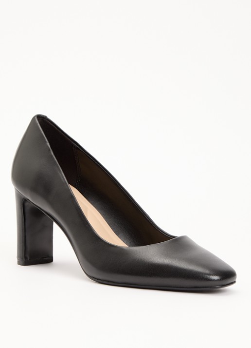 Dune London Arriving pump van leer - voorkant zwart