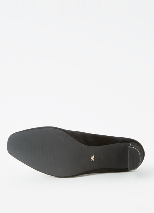 Dune London Arriving pump van leer - detail 3 diepzwart