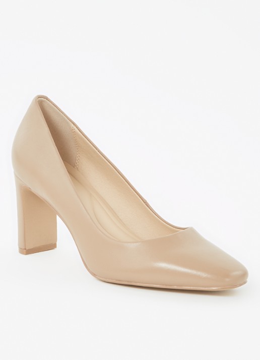 Dune London Arriving pump van leer - voorkant 5 camel