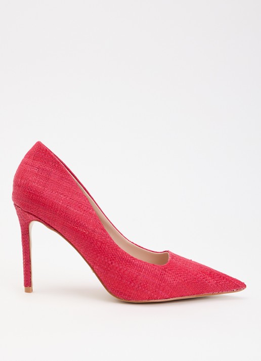 Dune London Assured pump van leer met crocostructuur