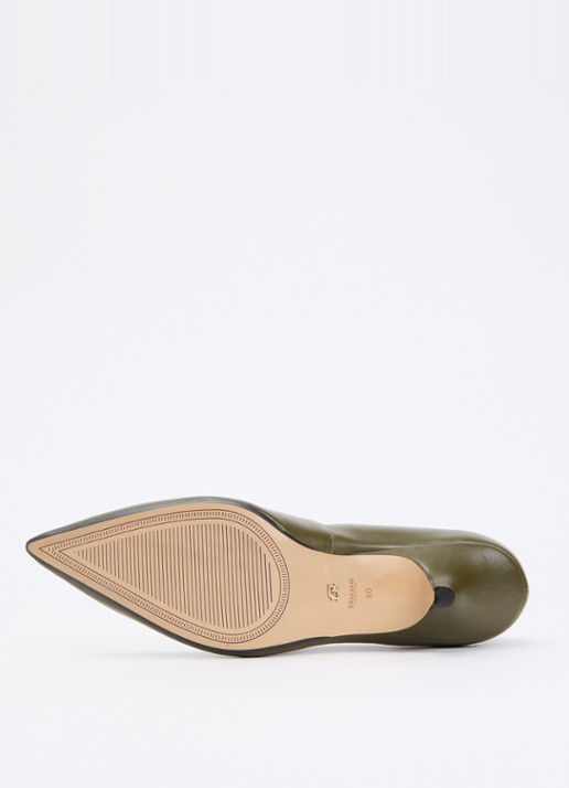 Dune London Audio pump van leer - detail 3 groen