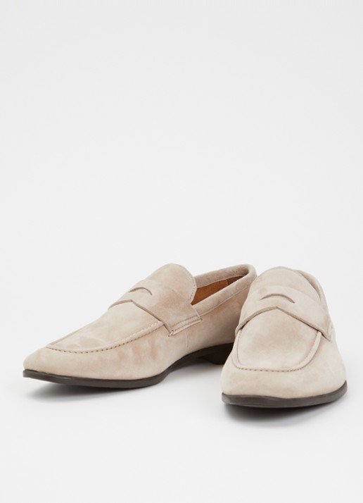 Dune London Barclays loafer van suéde  - detail 3 zand