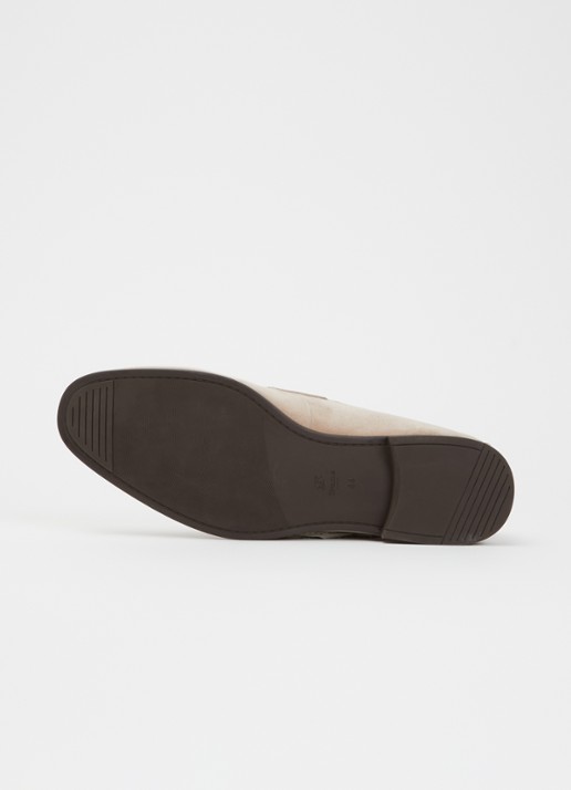 Dune London Barclays loafer van suéde  - detail 5 zand