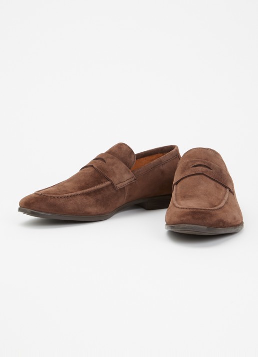 Dune London Barclays loafer van suéde  - detail 3 bruin