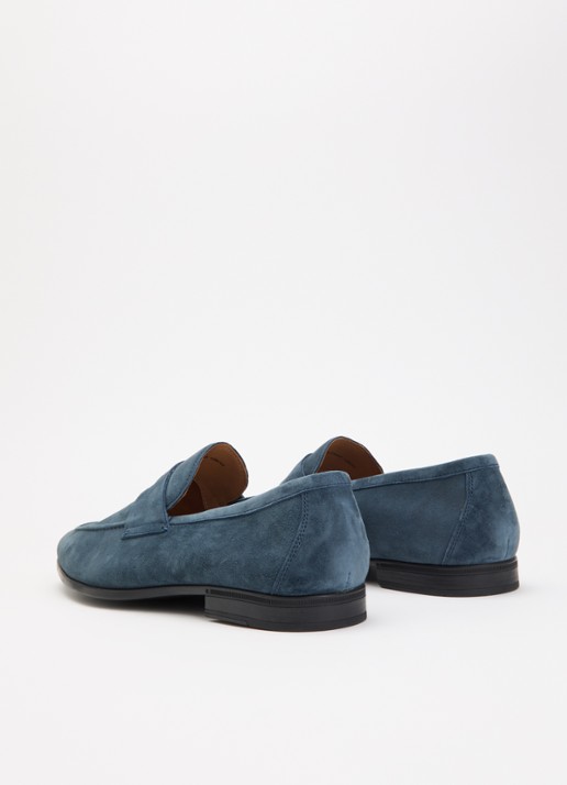 Dune London Barclays loafer van suéde  - achterkant 5 petrol